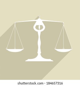 ilustración minimalista de un balance, vector eps10