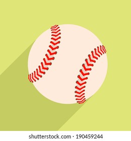 minimalistic illustration of a baseball, eps10 vector