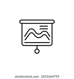 Minimalistic Illustration Of Business Graph On A Presentation Screen