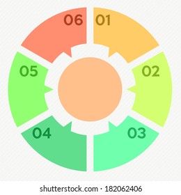 minimalistische Abbildung eines zirkulären Infografik-Vorlagenlayouts, eps10 Vektor