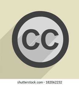 minimalistic illustration of a creative commons icon, eps10 vector