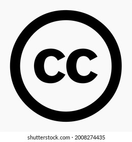 ilustración minimalista de un icono de creative commons, vector eps10.