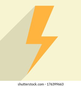 ilustración minimalista de un rayo, vector eps10