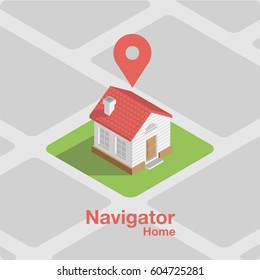 Minimalistic illustration on the theme of navigation 