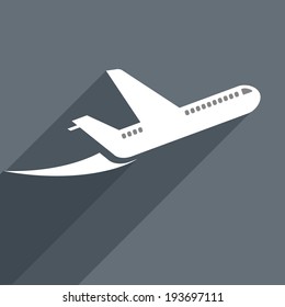 minimalistic illustration of a starting plane, eps10 vector