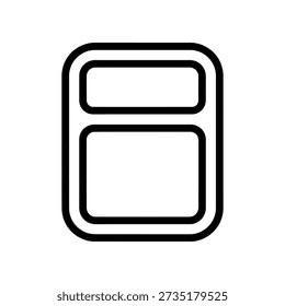 Minimalistic illustration of a toaster with two slots, symbolizing kitchen appliance or breakfast concept