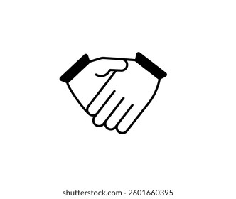 Minimalistic illustration of two hands forming a fist bump, displaying clear and simple lines.