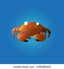 Imagen minimalista del cangrejo marino.