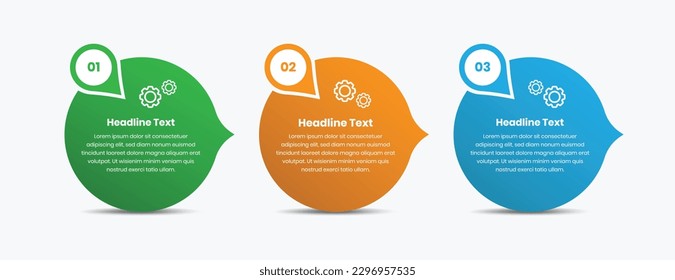 Minimalistische Infografik-Textdarstellung in abstrakter, ovaler Form