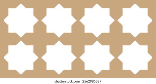 Minimalistic Islamic geometric art with large star motifs, crafted for Arabic Ramadan decor, ornament backgrounds, and arabesque textures in vector format.