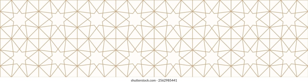 Minimalistic Islamic geometric vector pattern with subtle arabesque design, perfect for Arabic backgrounds, Ramadan decorations, and Islamic ornamental textures.