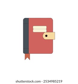 Minimalistic journal vectorial icon illustration.