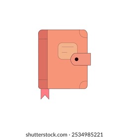 Minimalistic journal vectorial icon illustration.