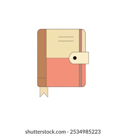 Minimalistic journal vectorial icon illustration.