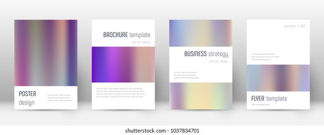 Minimalistic juicy template for Brochure, Annual Report, Magazine, Poster, Corporate Presentation, Portfolio, Flyer. Artistic color gradients cover page.