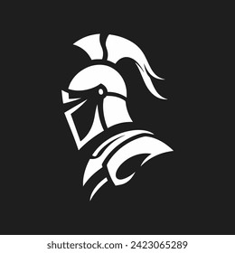 Minimalistic Knight Logo Concept, Knight Logo Vector Design