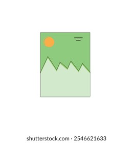 Minimalistic landscape vector illustration. Stylized nature scene art of illustration.
