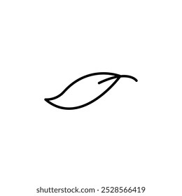 A minimalistic leaf icon symbolizing nature, ecology, or organic products, often used in environmental or botanical contexts.