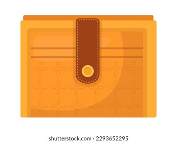 Minimalistic leather wallet. Vector illustration