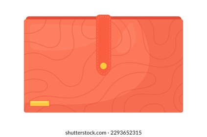 Minimalistic leather wallet. Vector illustration