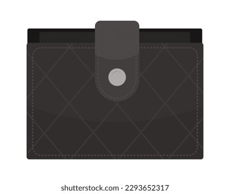 Minimalistic leather wallet. Vector illustration