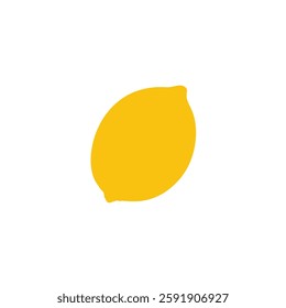 Minimalistic lemon icon in flat design.
