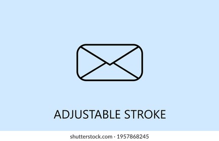 minimalistic letter icon, logo or symbol with fully ajustable strokes