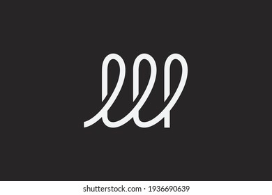 minimalistic letter w coil logo design