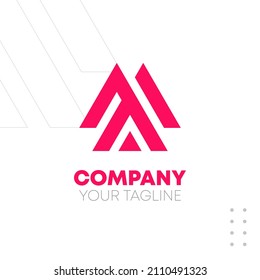 AM Minimalistic Lettermark Combination Logo Design	
