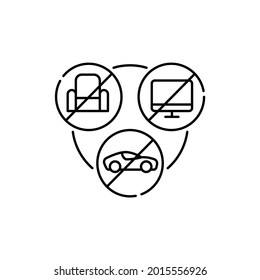 Minimalistic lifestyle сolor line icon. Life for yourself. Abandonment of other people's goals. Pictogram for web page, mobile app, promo. UI UX GUI design element. Editable stroke.