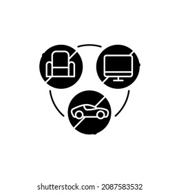Minimalistic lifestyle сolor line icon. Life for yourself. Abandonment of other people's goals. Pictogram for web page, mobile app, promo. UI UX GUI design element. Editable stroke.