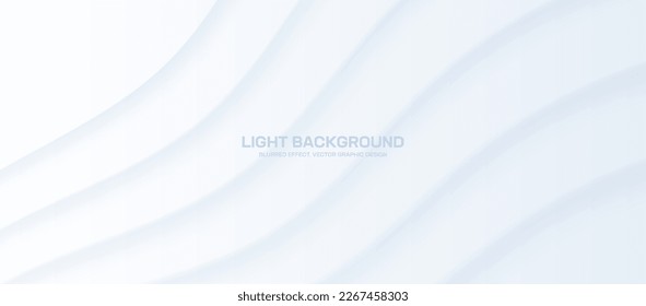 Borde Panorámico del Vector Abstracto Ligero Minimalista con Tejidos Ondulados. El fondo de escritorio blanco crea un sentimiento de luz y aire mientras las líneas dan a la imagen un sentido de movimiento y energía