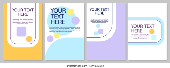 Minimalistic light business brochure cover template. Simple flyer, booklet, leaflet print, cover design with text space. Vector layouts for magazines, annual reports, advertising posters