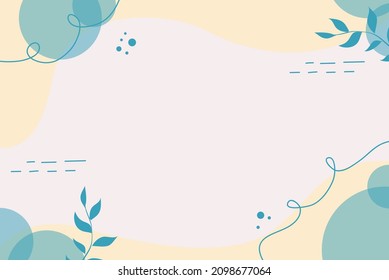 Minimalistic light vector background with branches and circles and twisted lines and dots