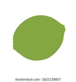 Minimalistic lime icon in flat design.