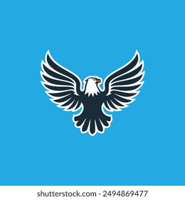 A minimalistic line art Eagle logo.