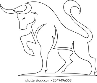 Projeto de ilustração de arte vetorial Bull.