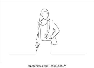 A minimalistic line drawing of a person in a suit, conveying professionalism and confidence.