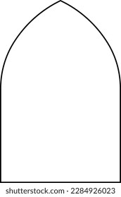 Minimalistic linear arches frame, elements and illustrations in simple linear style