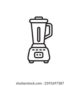 A minimalistic, linear blender icon on a white background