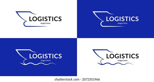 Minimalistic logistics logo. Vector illustration.