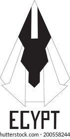 Minimalistic logo of anubis in vector