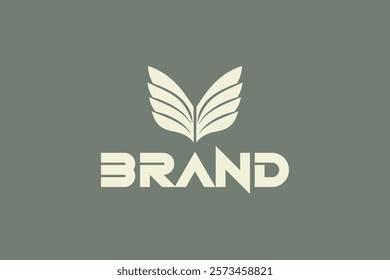 A minimalistic logo featuring a simple flying leaf, symbolizing lightness and sustainability. Perfect for organic brands, nature-focused products, or wellness companies.