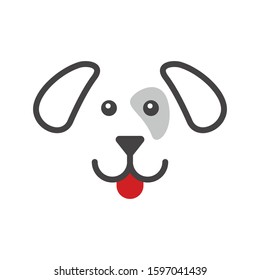 
Minimalistic logo, good dog with love, devoted dog