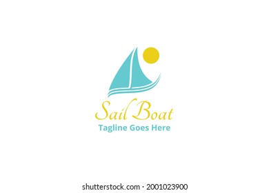 	
minimalistic logo of a sailboat with the sun on it. sailboat logo. 
