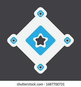 
minimalistic logo for the security service. Security badge