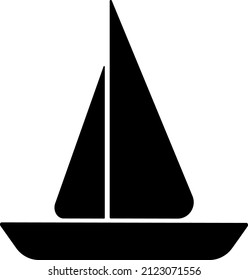 Logo minimalista del barco. Icono del vector.
