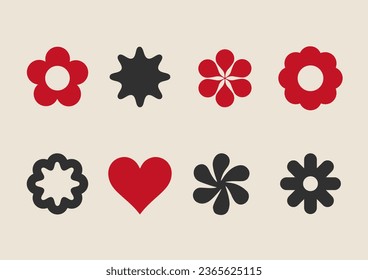 Minimalistic logo, sign. Character set.