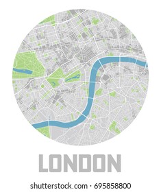 Minimalistic London city map icon.