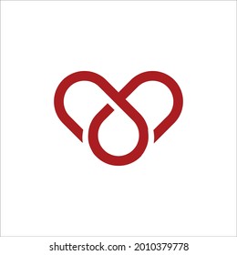 minimalistic love line vector logo